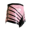 READY TO SHIP - UK 14 - Baby Pink / Black Latex High Waisted Transparent Design Hotpants