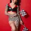 Chequered Hot Pants / Grid Girl Shorts