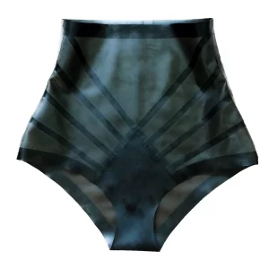 Latex High Waisted Transparent Design Hotpants