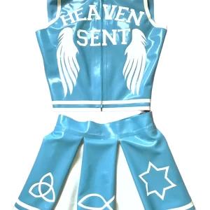Latex Heaven Sent Cheerleader Skirt and Top