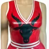 Latex Satan??s Cheerleader Skirt and Top