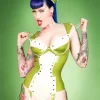 Latex Underwired Military Bra with Studs