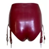 Latex 6 Suspender High Waisted Studded Pants