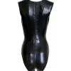 Latex Deep V Sleeveless Bodysuit