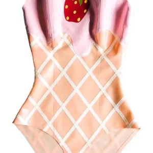Latex Ice Cream Strapless Bodysuit