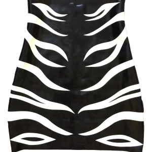 Latex Zebra High Waisted Mini Skirt